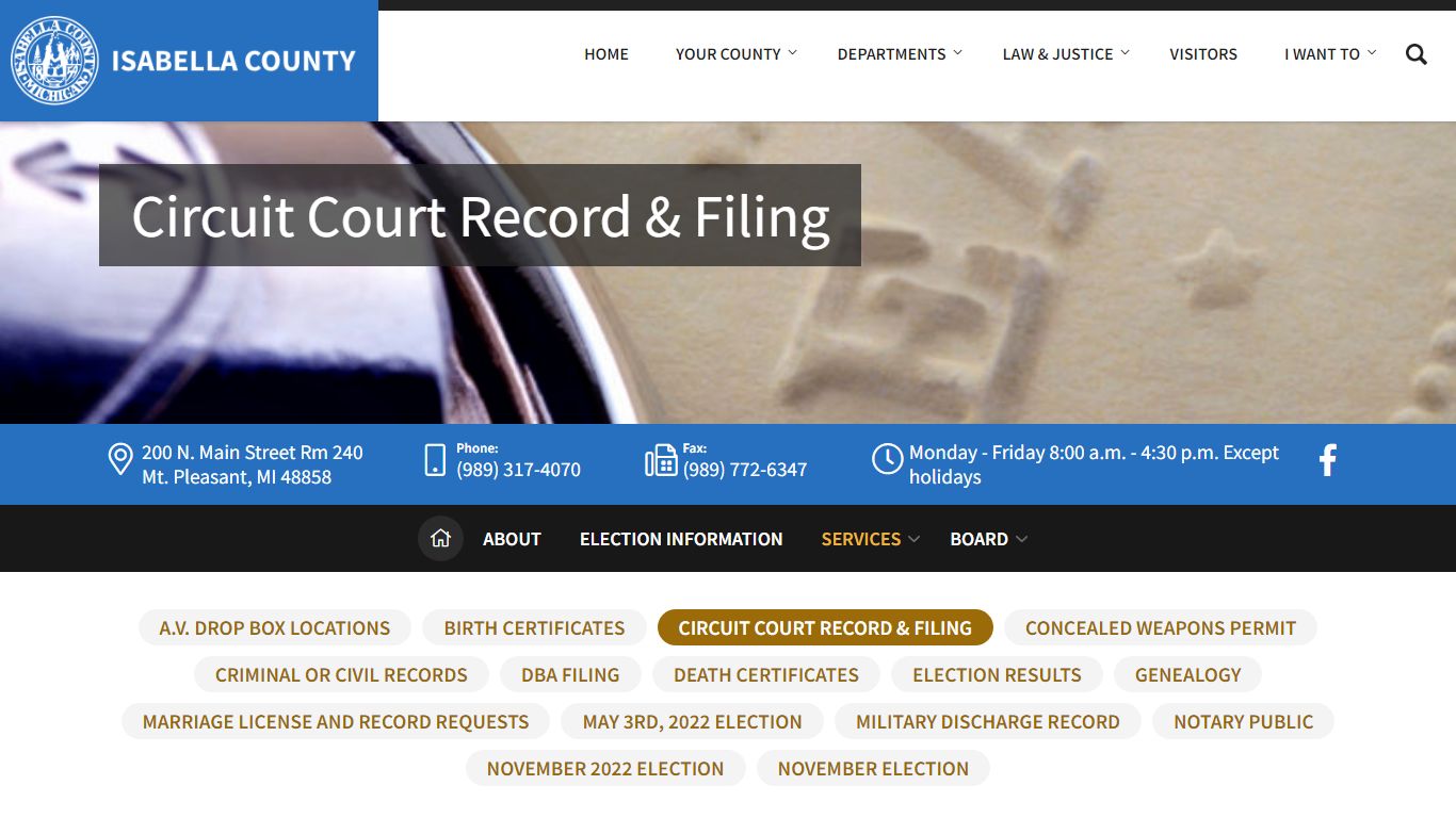 Circuit Court Record & Filing – Isabella County Michigan